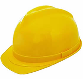 A yellow safety helmet ABS-4