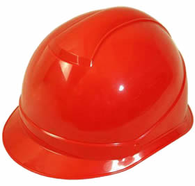 A red safety helmet ABS-6