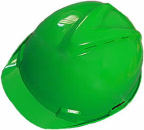 A green safety helmet HDPE-3