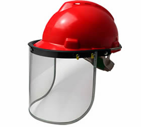 A red safety helmet HDPE-5